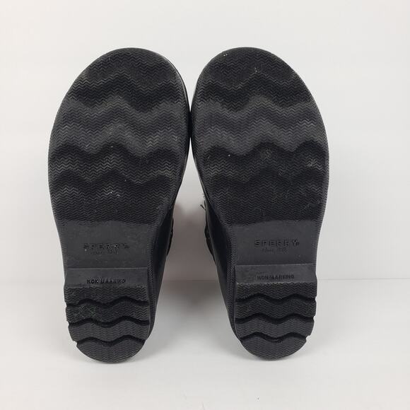 Sperry Port Rainbow Toddler Girls Size 12 Black Quilted Casual Duck Rain Boots - Picture 8 of 11